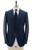 Isaia Napoli Dark Blue Herringbone 100% Wool Suit