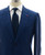Isaia Napoli Blue Herringbone 100% Wool Suit