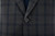 Isaia Napoli Gray Blue Plaid 100% Wool Suit