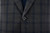 Isaia Napoli Gray Blue Plaid 100% Wool Suit
