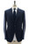 Isaia Napoli Blue With Gray Blue Stripes 100% Wool Suit
