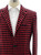 Kiton Red Black Check Cashmere Silk Sport Coat