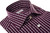 Kiton Napoli Purple White Check Fine Cotton Men's Italian Dress Shirt