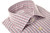Kiton Napoli Red Navy Blue Check Fine Cotton Men's Italian Dress Shirt