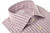 Kiton Napoli Red Navy Blue Check Fine Cotton Men's Italian Dress Shirt