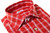 Kiton Napoli Red White Plaid Fine Cotton Men's Italian Dress Shirt