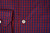 Kiton Napoli Red Blue Check Fine Cotton Men's Italian Dress Shirt