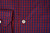 Kiton Napoli Red Blue Check Fine Cotton Men's Italian Dress Shirt