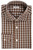 Kiton Napoli Brown White Check Superfine Cotton Men's Italian Dress Shirt