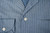 Isaia Napoli Blue Gray Stripe Cotton Camp Collar Sport Shirt
