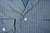 Isaia Napoli Blue Gray Stripe Cotton Camp Collar Sport Shirt