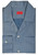 Isaia Napoli Blue Gray Stripe Cotton Camp Collar Sport Shirt