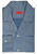 Isaia Napoli Blue Gray Stripe Cotton Camp Collar Sport Shirt