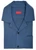 Isaia Napoli Blue Ultra Soft Wool Knit Camp Collar Sport Shirt