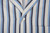 Isaia Napoli Blue White Stripe Cotton Silk Camp Collar Sport Shirt