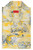 Isaia Napoli Yellow Blue Capri Print Silk Camp Collar Sport Shirt