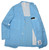 Kiton Napoli Aqua Blue White Check Linen Cotton Sport Coat