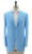 Kiton Napoli Aqua Blue White Check Linen Cotton Sport Coat