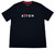 Kiton Napoli Dark Navy Blue Solid With Embroidered Logo Cotton T-Shirt