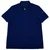 Kiton Napoli Blue Fine Cotton Pique Zip Polo With Logo Sleeve