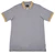 Kiton Napoli Gray Orange Fine Cotton Pique Zip Polo