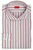 Isaia Napoli Mix Dress Shirt Burgundy Gray White Stripe Cotton Spread Collar
