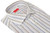 Isaia Napoli Mix Dress Shirt Blue Brown White Stripe Cotton Spread Collar