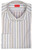 Isaia Napoli Mix Dress Shirt Blue Brown White Stripe Cotton Spread Collar