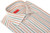 Isaia Napoli Mix Dress Shirt Orange Green White Stripe Cotton Spread Collar