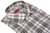 Isaia Napoli Mix Dress Shirt Brown Gray White Plaid Cotton Spread Collar