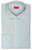 Isaia Napoli Mix Dress Shirt Gray Aqua Blue Check Cotton Spread Collar