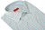 Isaia Napoli Mix Dress Shirt Gray Aqua Blue Check Cotton Spread Collar