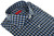 Isaia Napoli Mix Dress Shirt Blue Brown Check Cotton Spread Collar