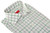 Isaia Napoli Mix Dress Shirt Green Gray White Check Cotton Spread Collar