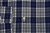 Isaia Napoli Mix Dress Shirt Dark Blue Gray Plaid Cotton Spread Collar