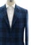 Sartorio Napoli Blue Black Plaid Virgin Wool Silk Linen Sport Coat