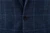 Sartorio Napoli Blue Windowpane 100% Virgin Wool Suit