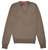 Isaia Napoli Brown Sweater V-Neck Superfine Wool Knit