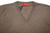 Isaia Napoli Brown Sweater V-Neck Superfine Wool Knit