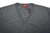Isaia Napoli Gray Sweater V-Neck Fine Wool Knit