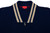 Isaia Napoli Blue Brown Sweater Full Zip Fine Ribbed Cashmere Cotton Knit