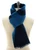 Kiton Scarf Cashmere Blue Logo