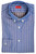 Isaia Napoli Mix Dress Shirt Blue White Stripe Cotton Button Collar