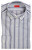 Isaia Napoli Mix Dress Shirt Blue White Stripe Cotton Button Collar