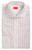 Isaia Napoli Mix Dress Shirt Pink Gray White Stripe Cotton Spread Collar