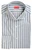 Isaia Napoli Mix Dress Shirt Teal Blue Navy White Stripe Cotton Spread Collar