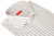 Isaia Napoli Mix Dress Shirt Brown Blue White Stripe Cotton Spread Collar