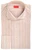 Isaia Napoli Mix Dress Shirt Rust Orange White Stripe Cotton Spread Collar