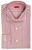 Isaia Napoli Mix Dress Shirt Burgundy White Stripe Cotton Spread Collar