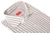 Isaia Napoli Mix Dress Shirt Burgundy Brown White Stripe Cotton Spread Collar